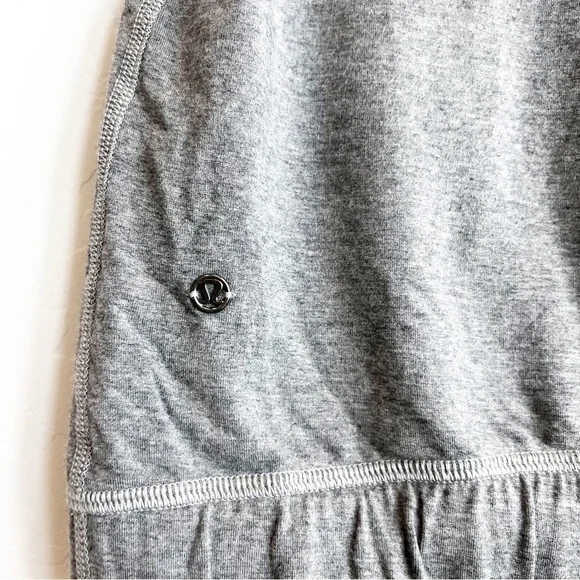 Lululemon Women's Roll Up Crop Top Shirt Short Sleeve Grey French Terry 6 - Picture 6 of 6